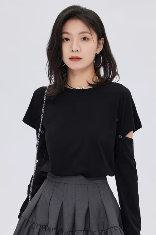 Round Neck Long Sleeve T-Shirt