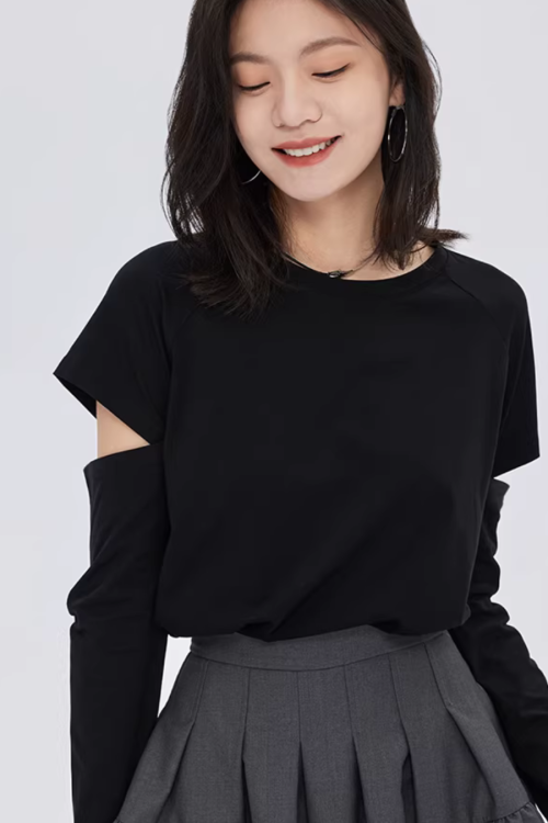 Round Neck Long Sleeve T-Shirt