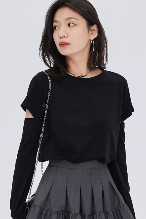 Round Neck Long Sleeve T-Shirt