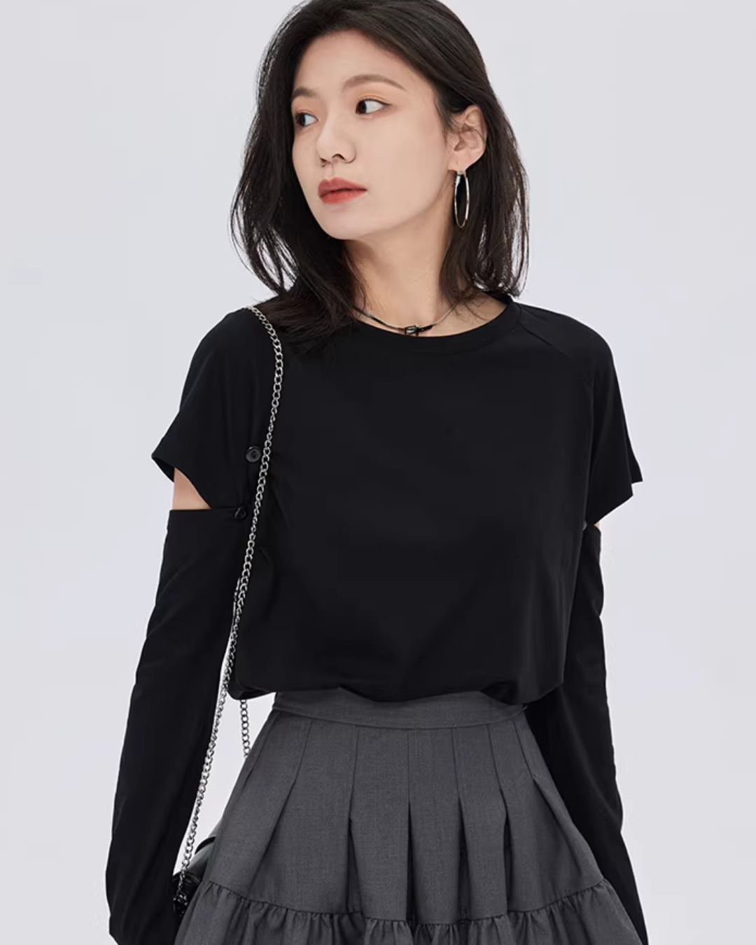 Round Neck Long Sleeve T-Shirt Round Neck Long Sleeve T-Shirt