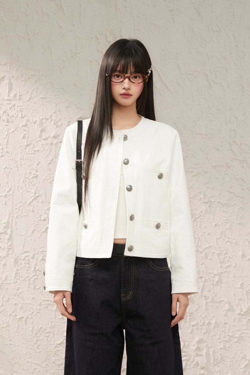 Round Neck Short Jacket