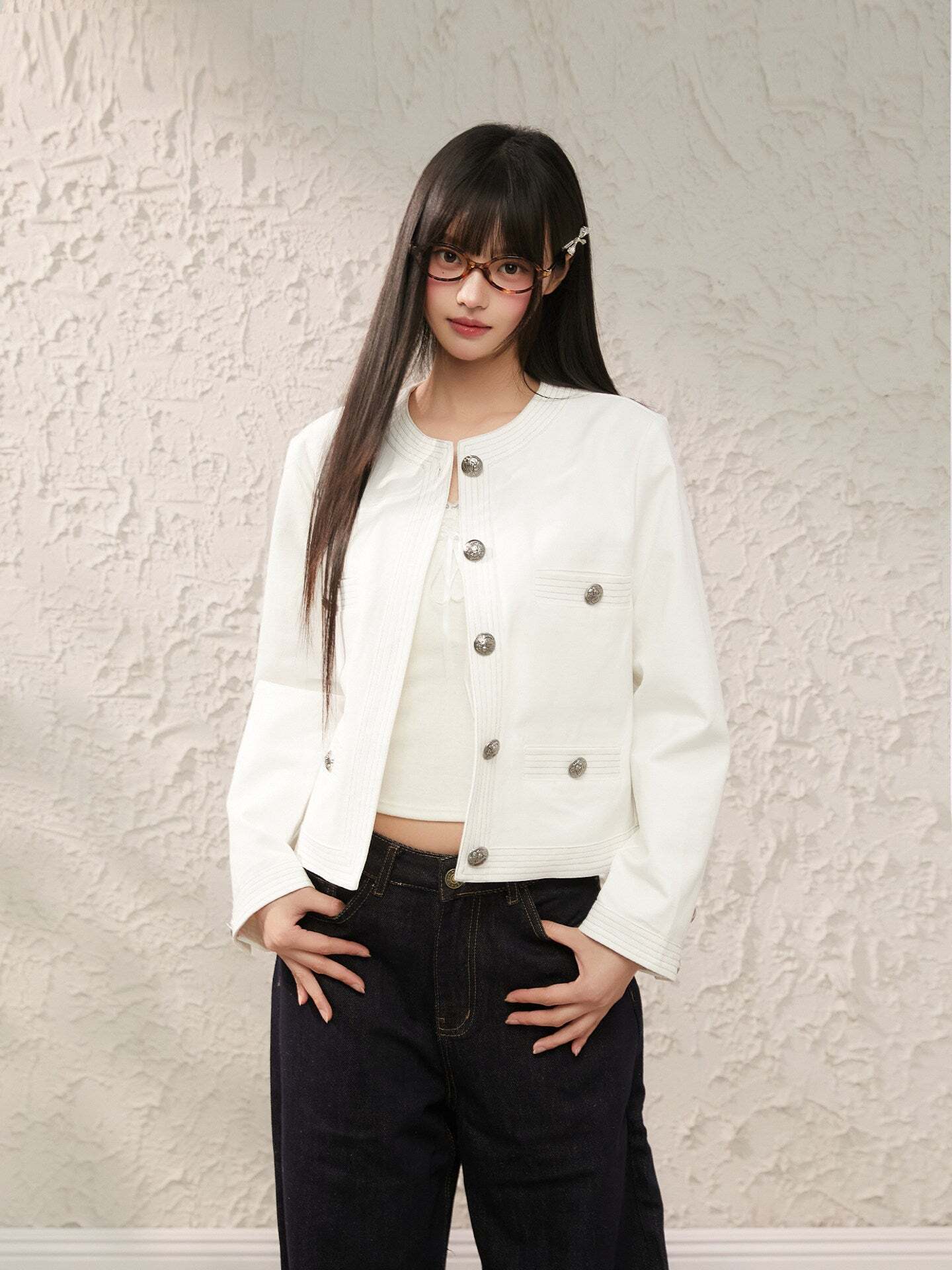 Round Neck Short Jacket Round Neck Short Jacket