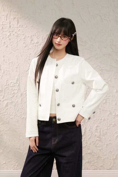 Round Neck Short Jacket