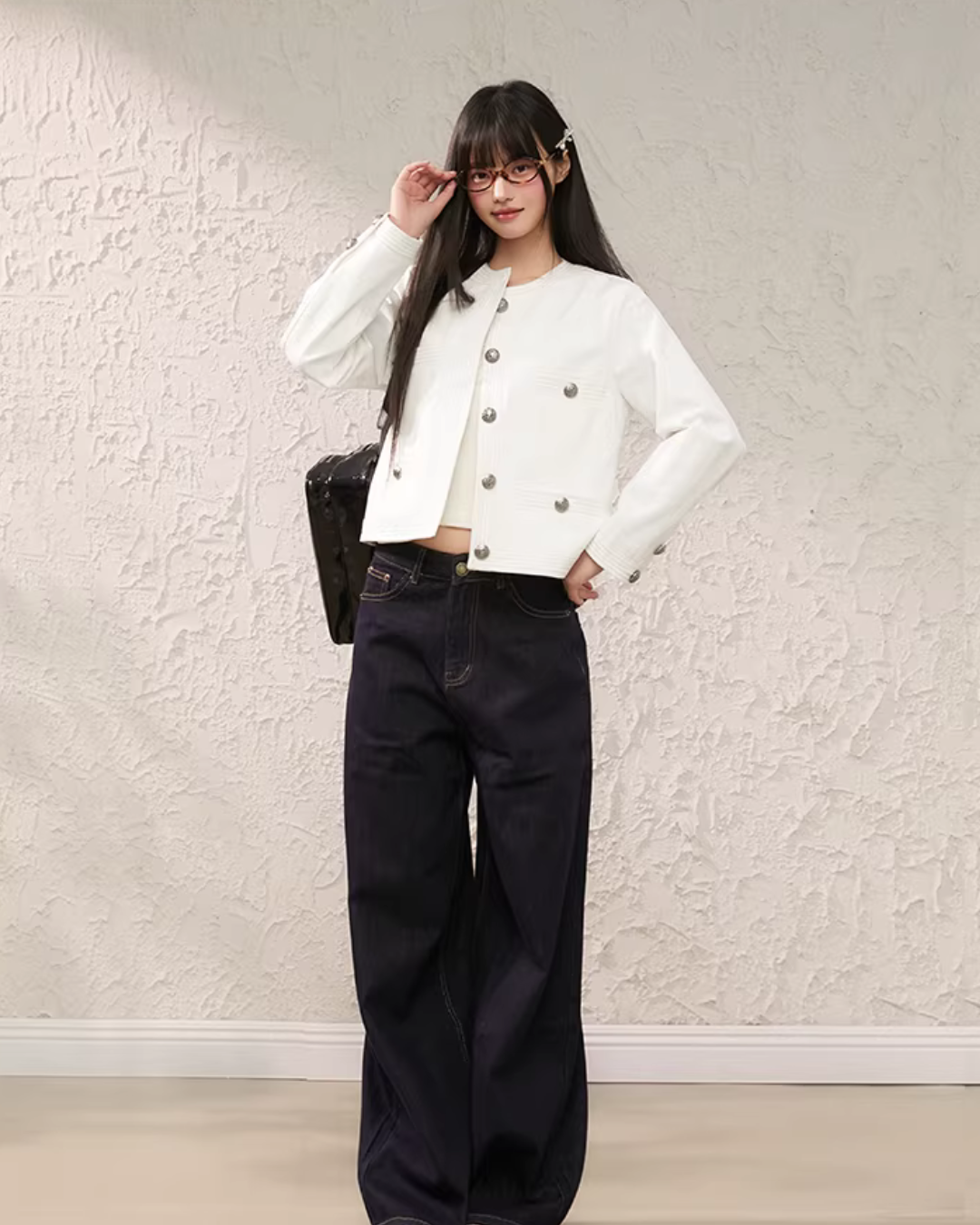 Round Neck Short Jacket Round Neck Short Jacket