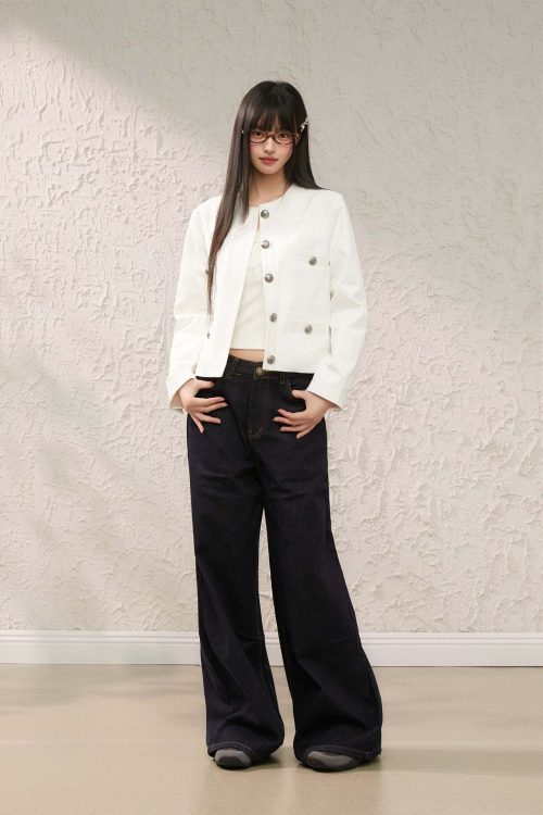 Round Neck Short Jacket