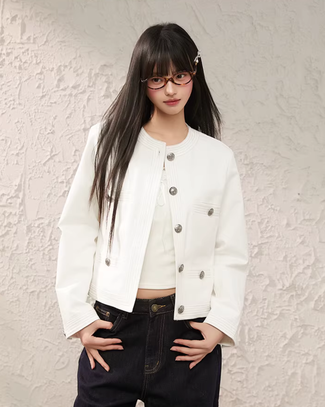 Round Neck Short Jacket Round Neck Short Jacket