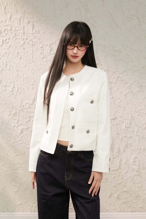 Round Neck Short Jacket