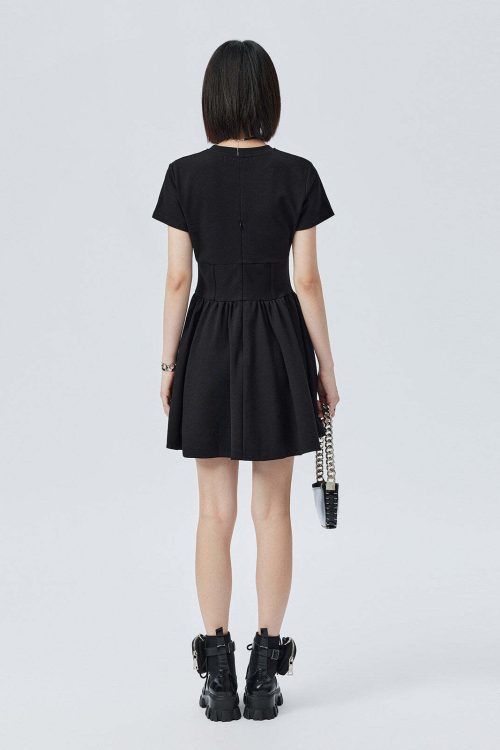 Round Neck Short Sleeve Dress