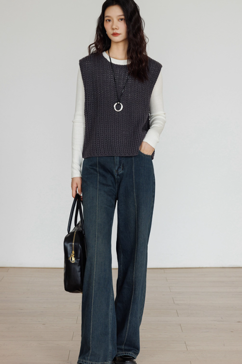 Round Neck Tight Long Sleeve Top