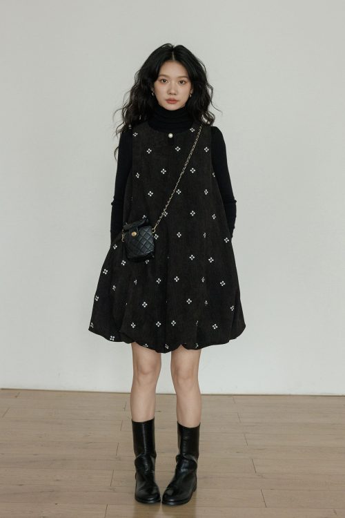 Round Neck Vest Dress