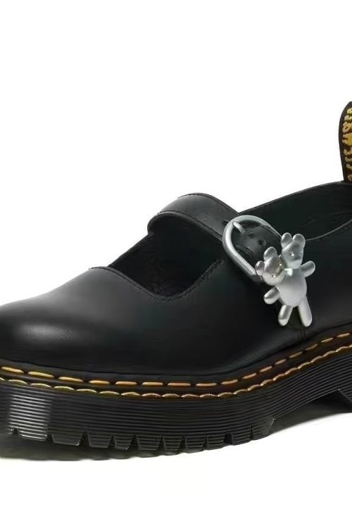 Rounded Toe Platform Mary Jane Shoes