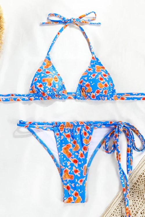 Ruched Triangle Bikini Set