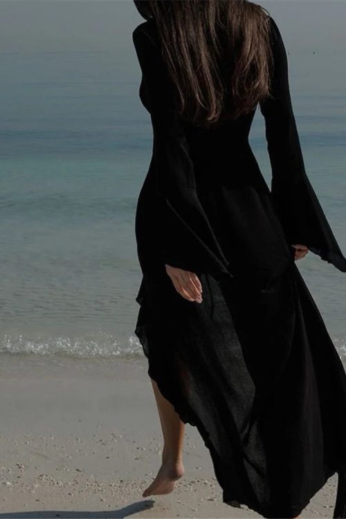 Ruffle Beach Cover Up Dress