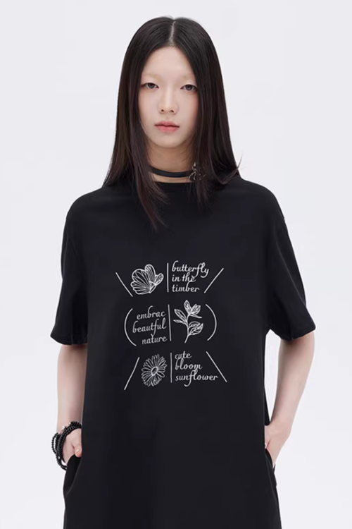 Ruffle Lace T-Shirt Dress