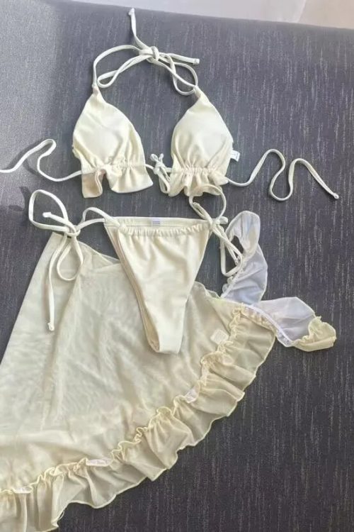 Ruffle Triangle Bikini Set