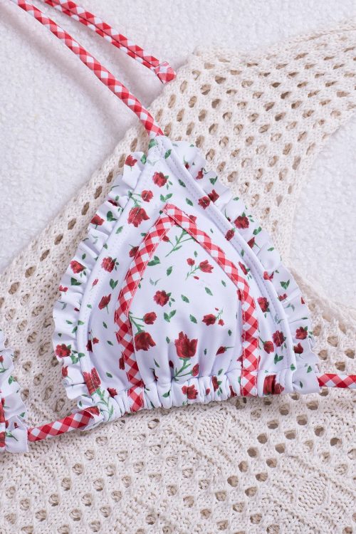 Ruffle Trim Bikini Set