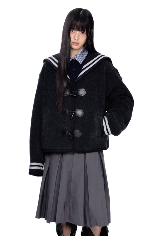Sailor Collar Duffle Coat