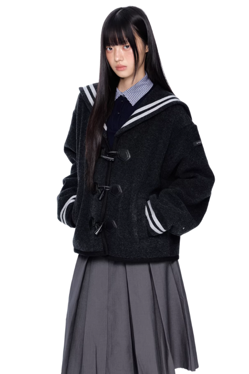 Sailor Collar Duffle Coat