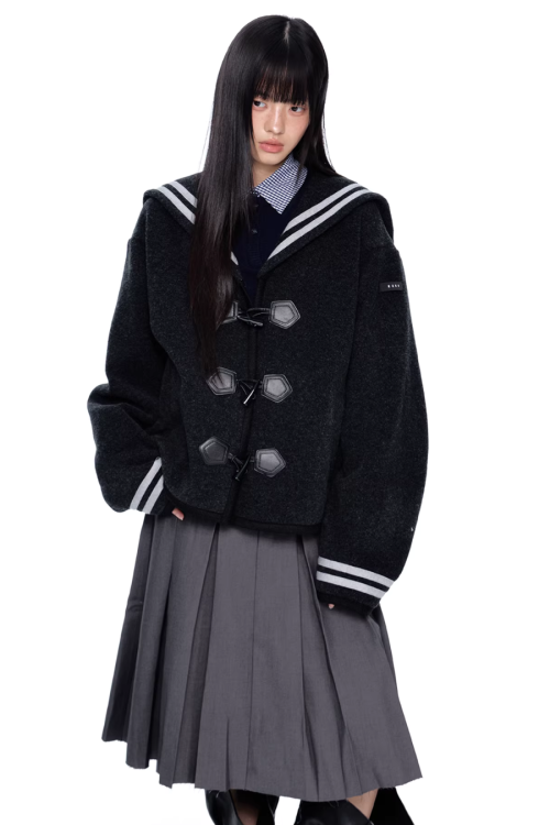 Sailor Collar Duffle Coat