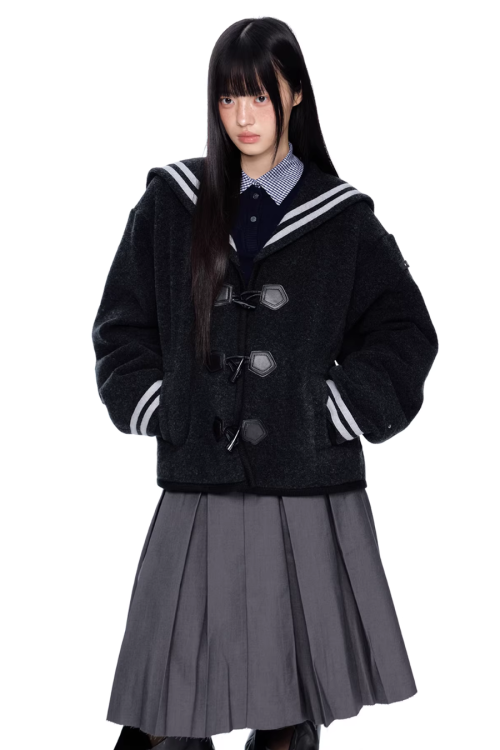 Sailor Collar Duffle Coat