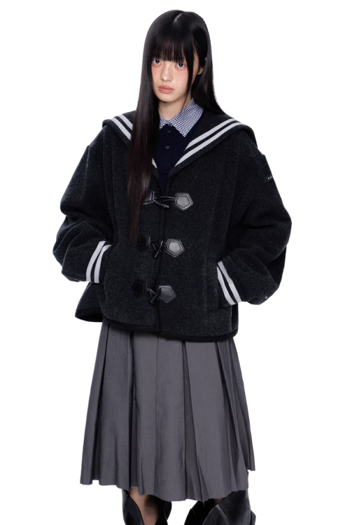 Sailor Collar Duffle Coat