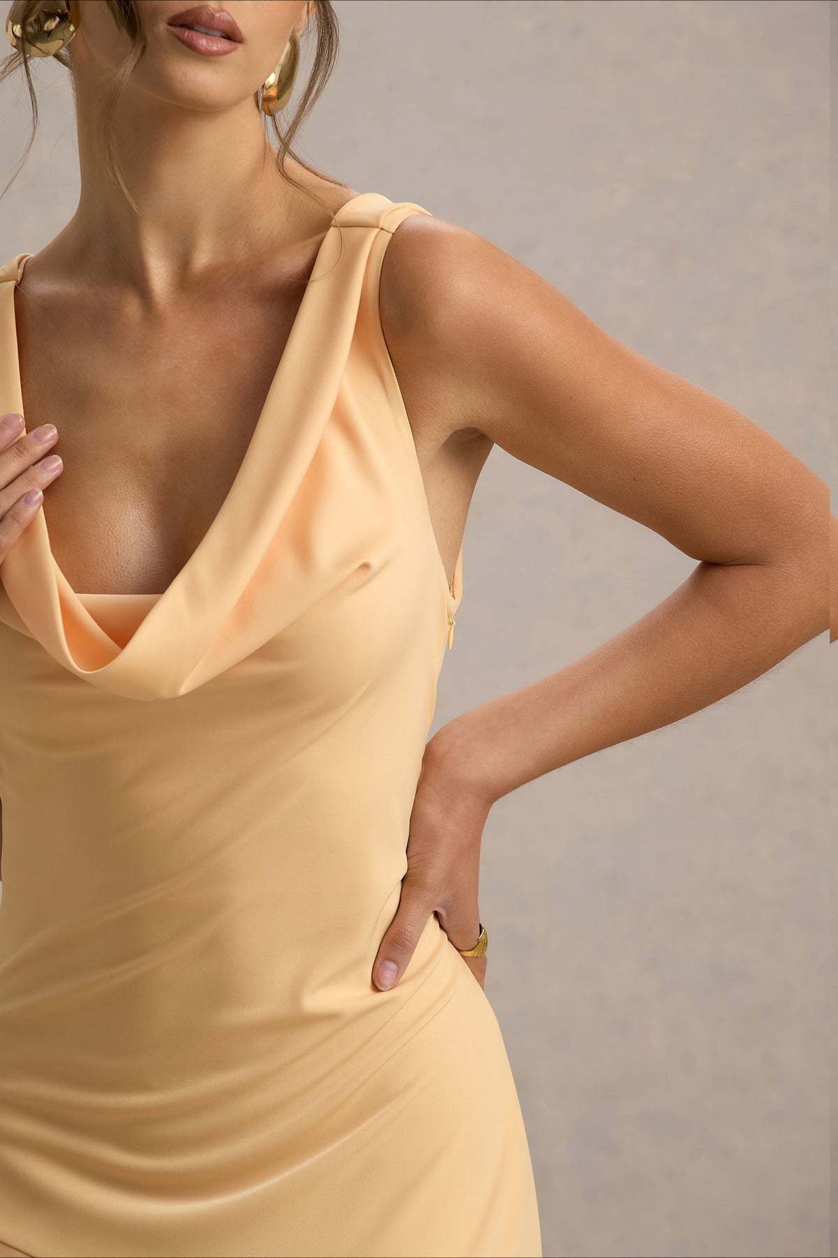 Satin Bodycon Backless Fish Maxi Dress Satin Bodycon Backless Fish Maxi Dress