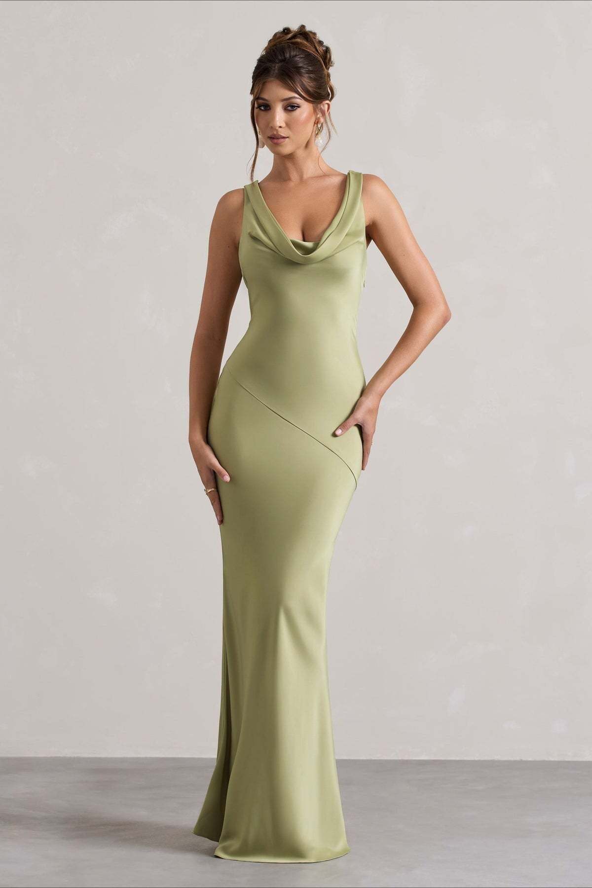 Satin Bodycon Backless Fish Maxi Dress Satin Bodycon Backless Fish Maxi Dress