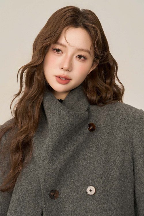 Scarf Collar Double Breasted Wool Coat