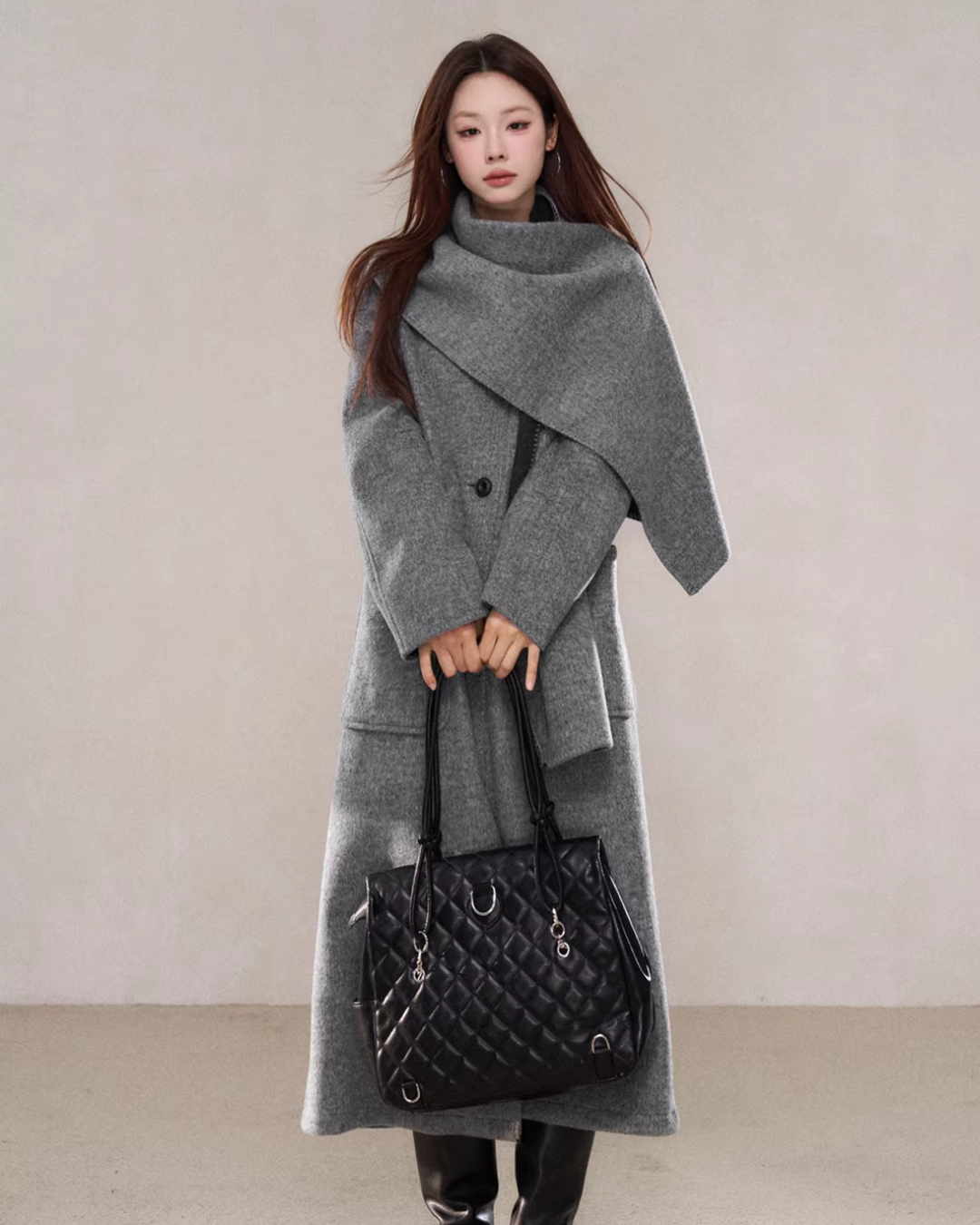 Scarf Collar Wool Coat Scarf Collar Wool Coat