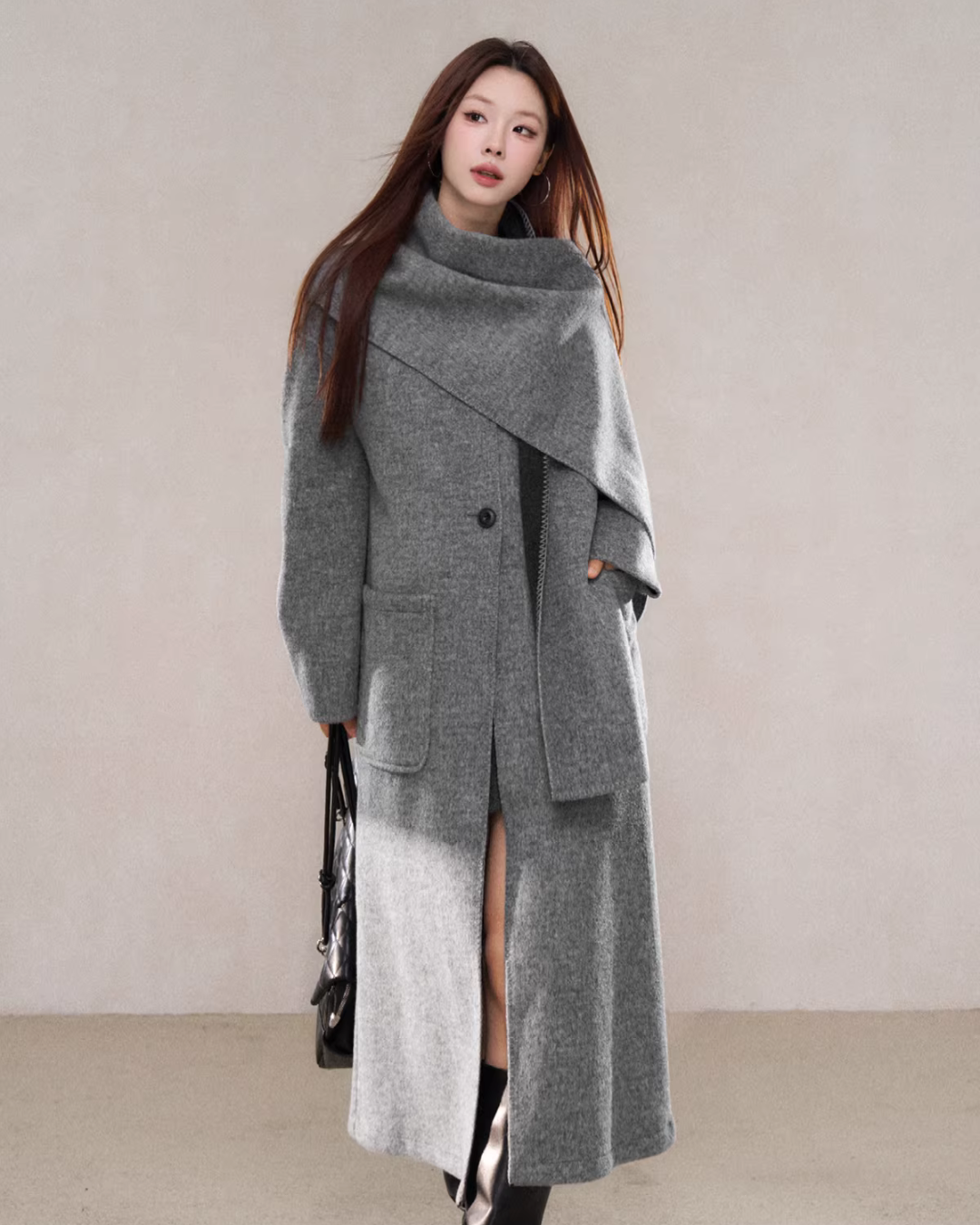 Scarf Collar Wool Coat Scarf Collar Wool Coat