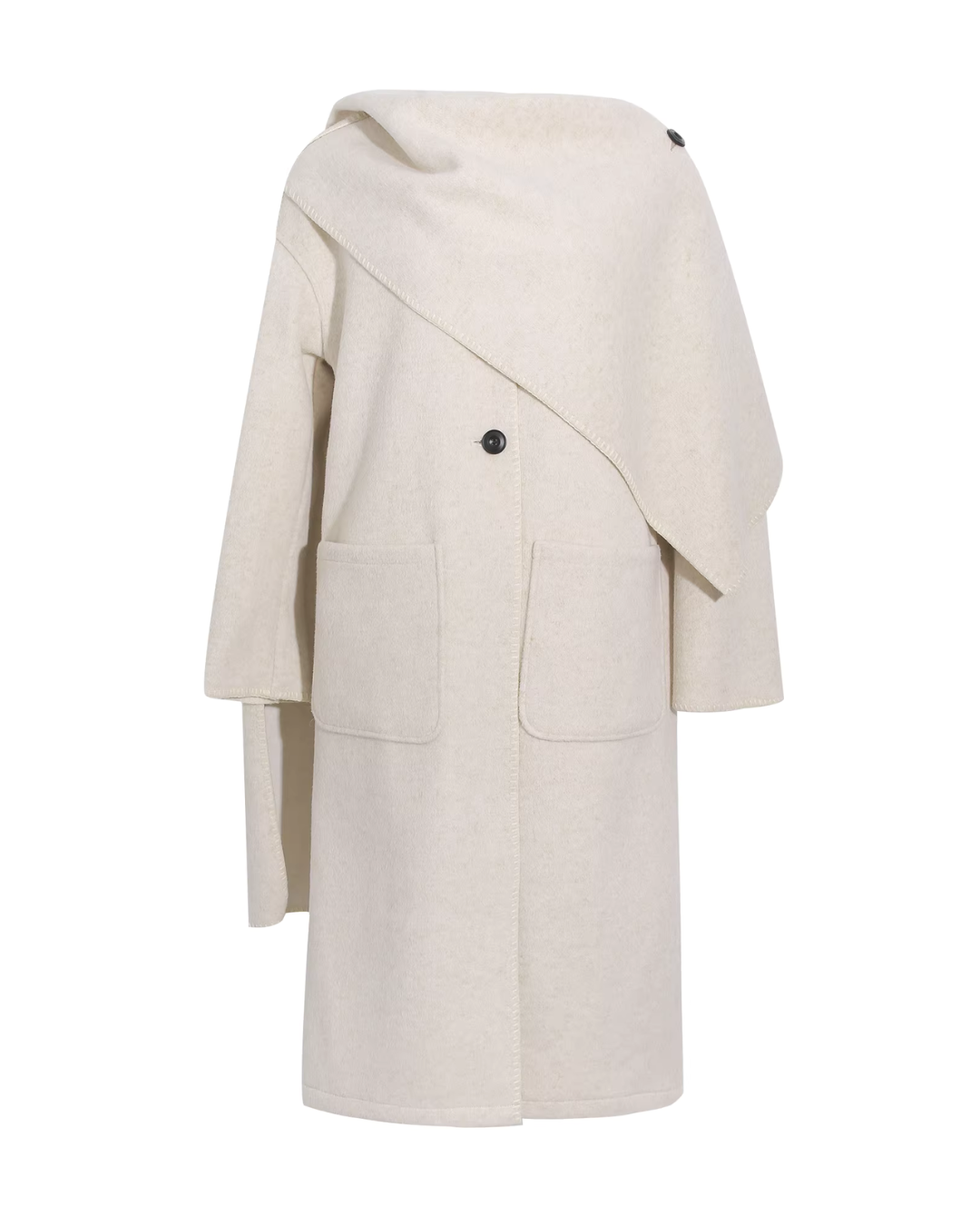 Scarf Collar Wool Coat Scarf Collar Wool Coat