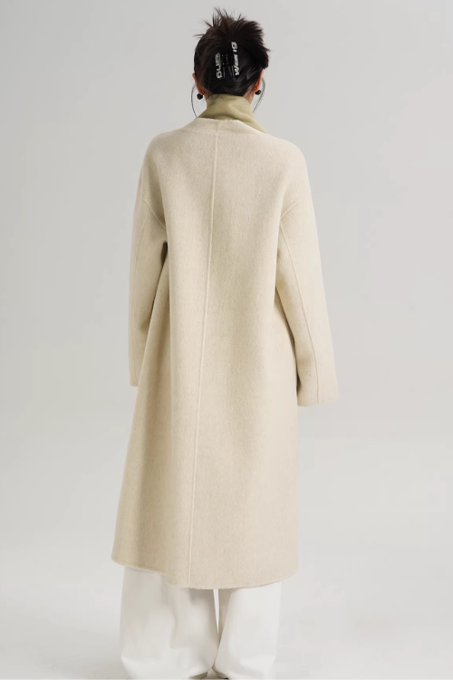 Scarf Collarless Coat