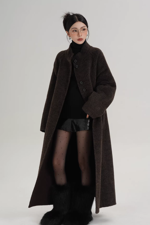 Scarf Long Wool Coat