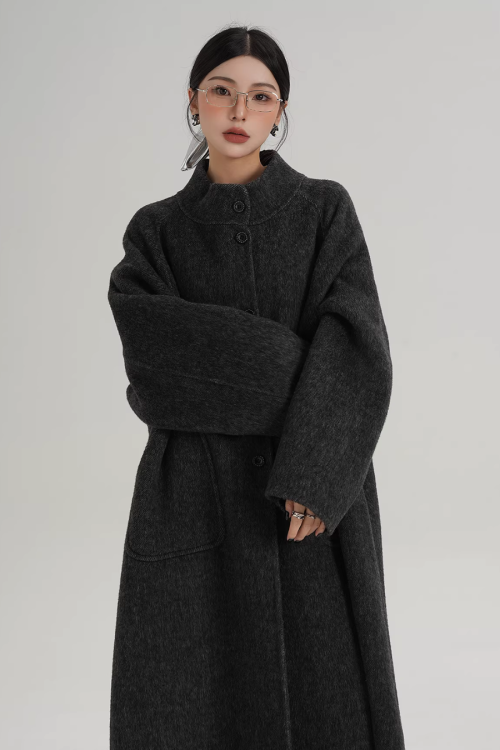 Scarf Long Wool Coat