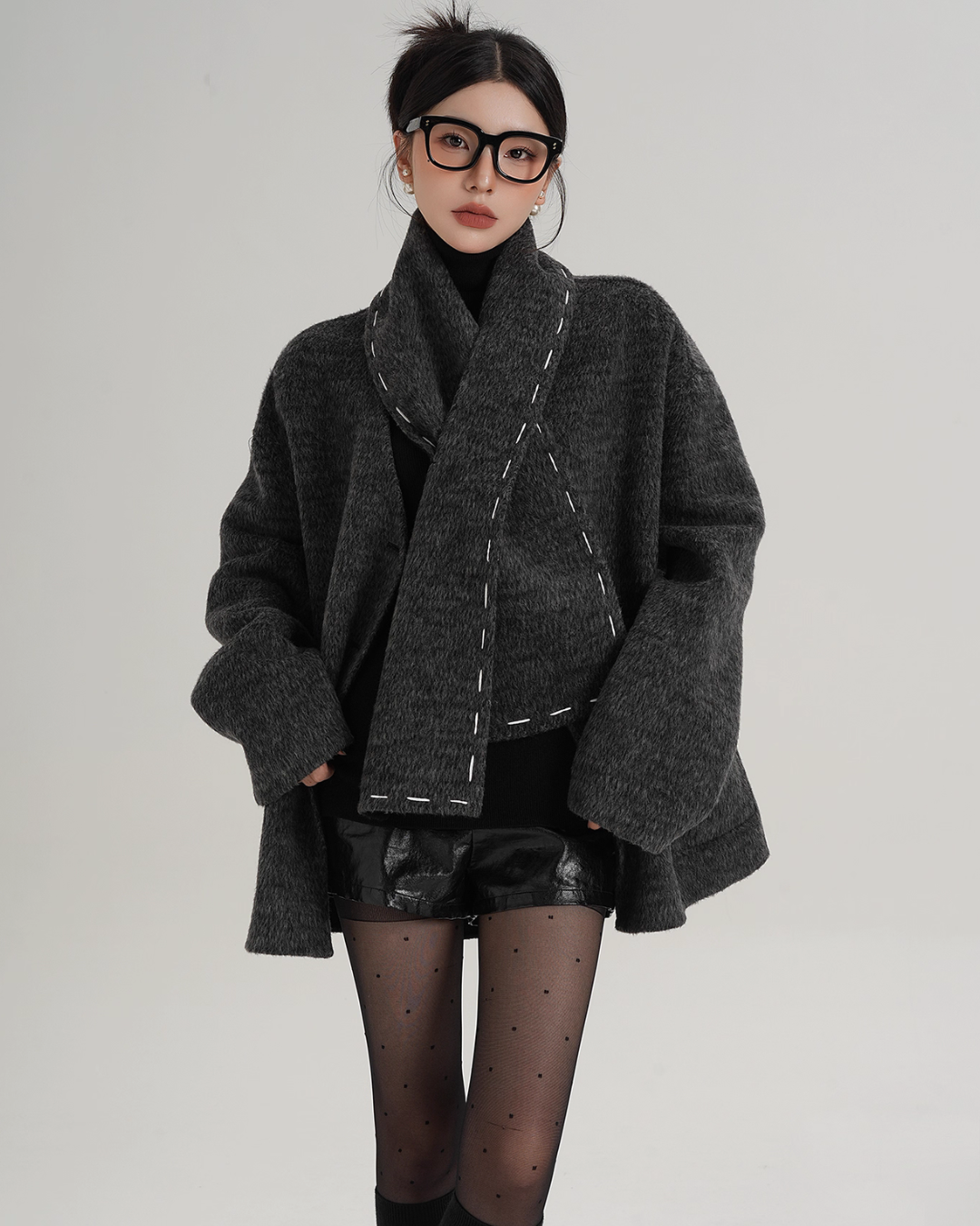 Scarf Mid-Length Wool Coat Scarf Mid-Length Wool Coat