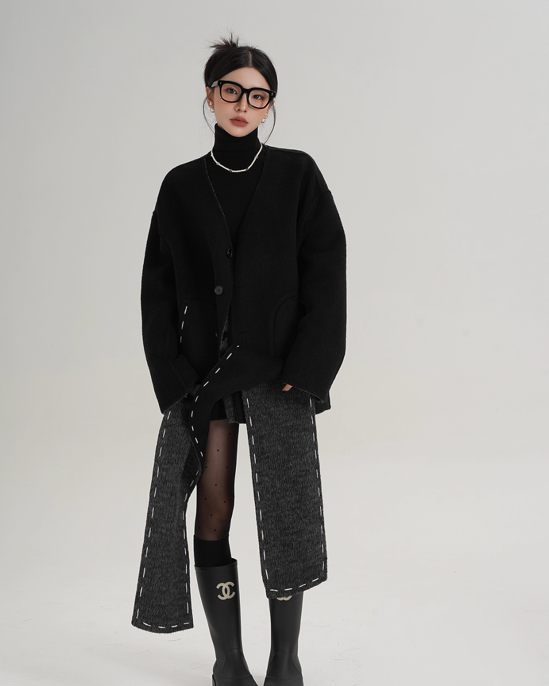 Scarf Mid-Length Wool Coat Scarf Mid-Length Wool Coat