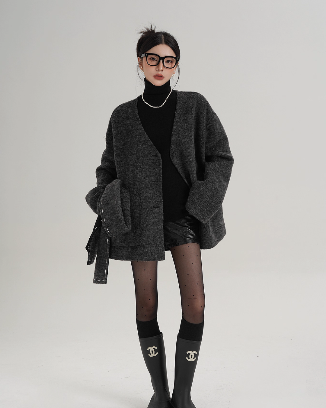 Scarf Mid-Length Wool Coat Scarf Mid-Length Wool Coat