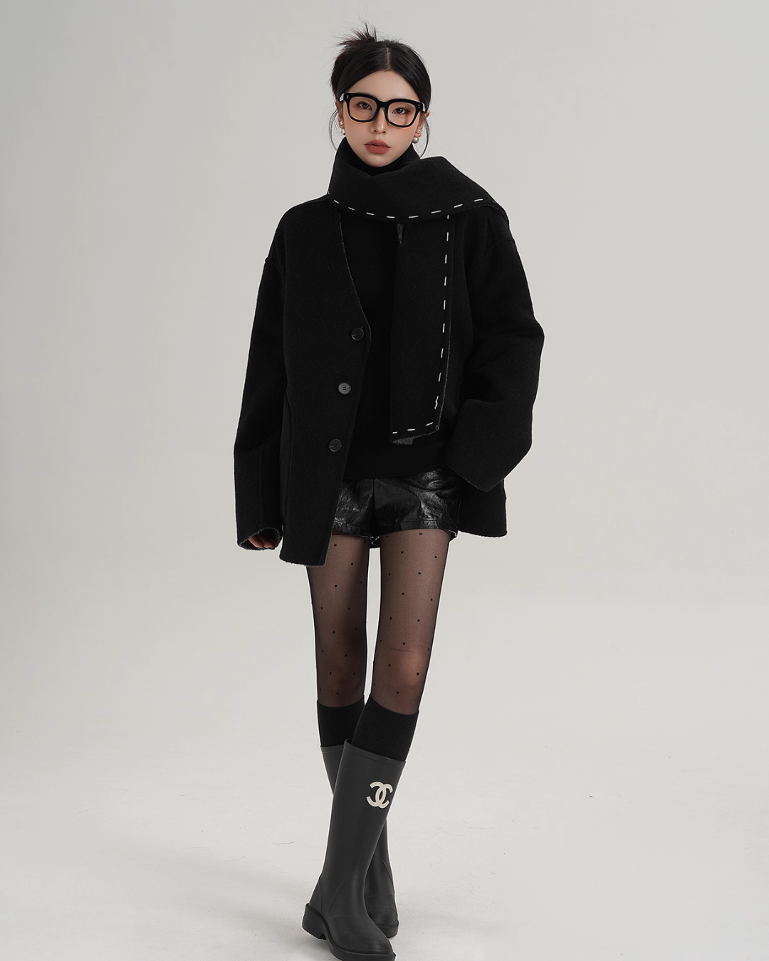 Scarf Mid-Length Wool Coat Scarf Mid-Length Wool Coat