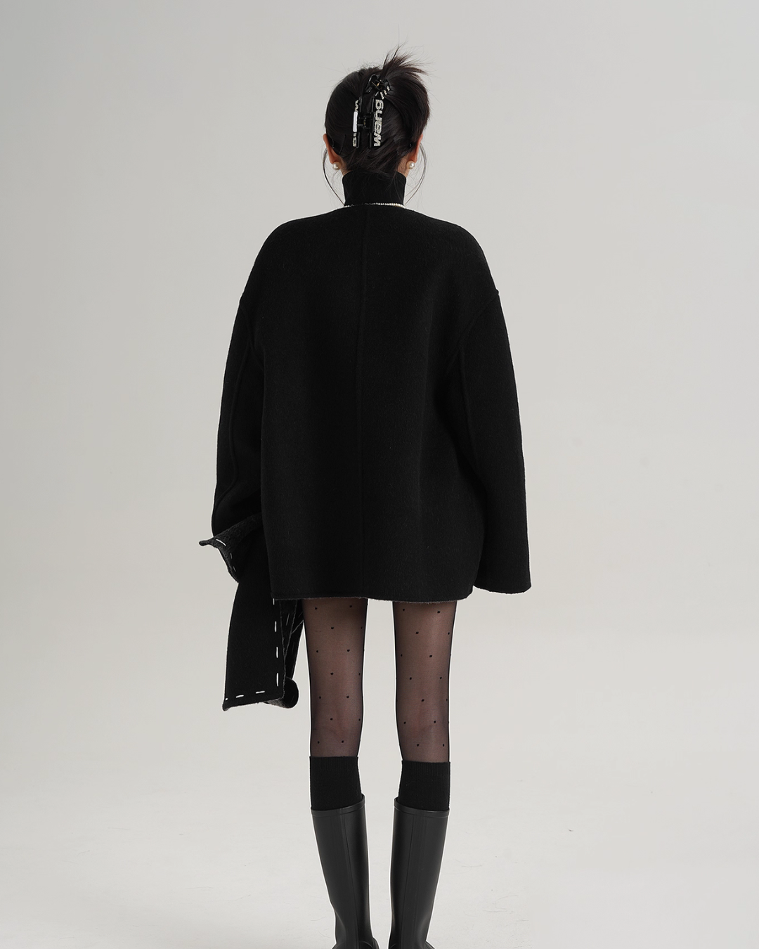 Scarf Mid-Length Wool Coat Scarf Mid-Length Wool Coat