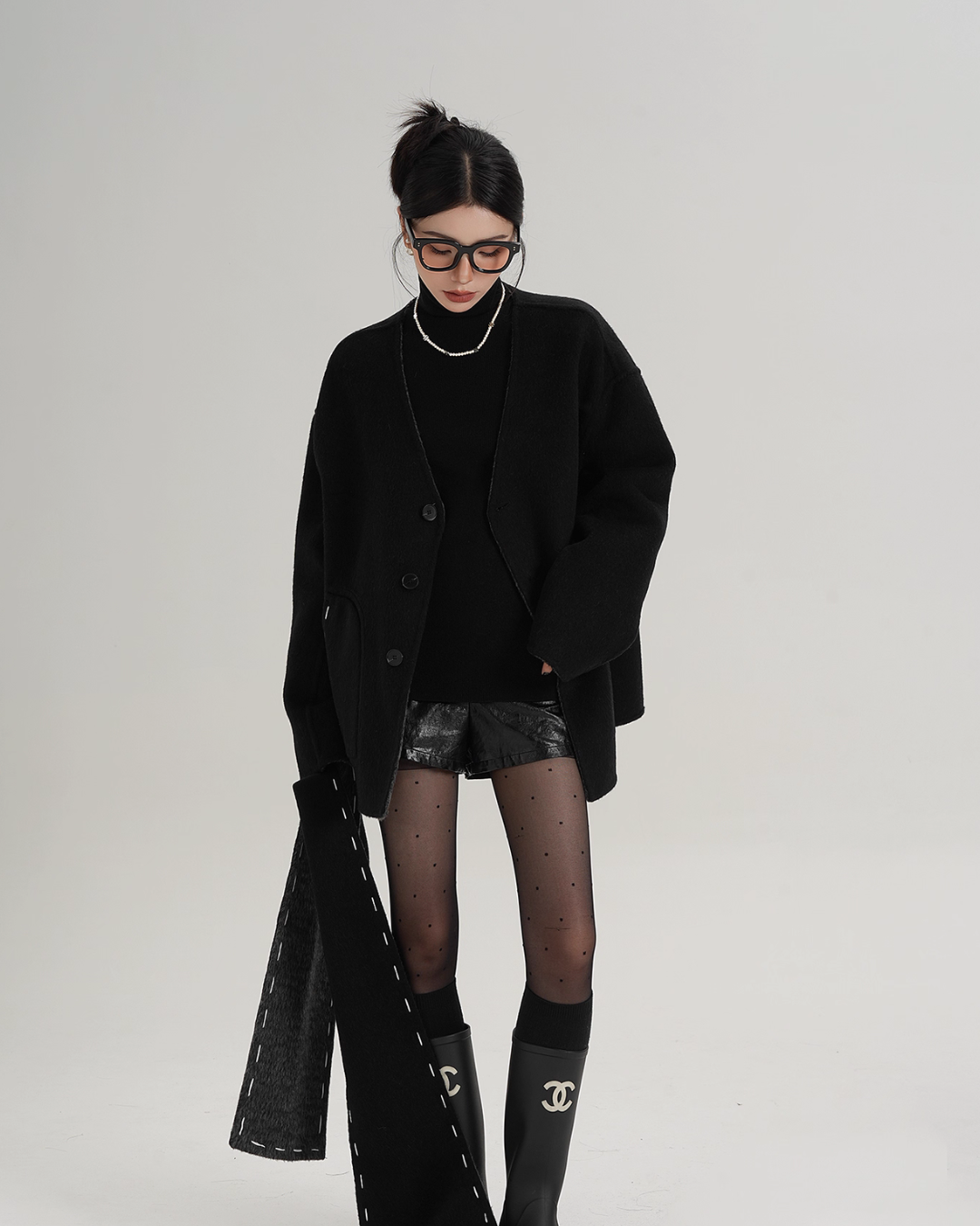 Scarf Mid-Length Wool Coat Scarf Mid-Length Wool Coat