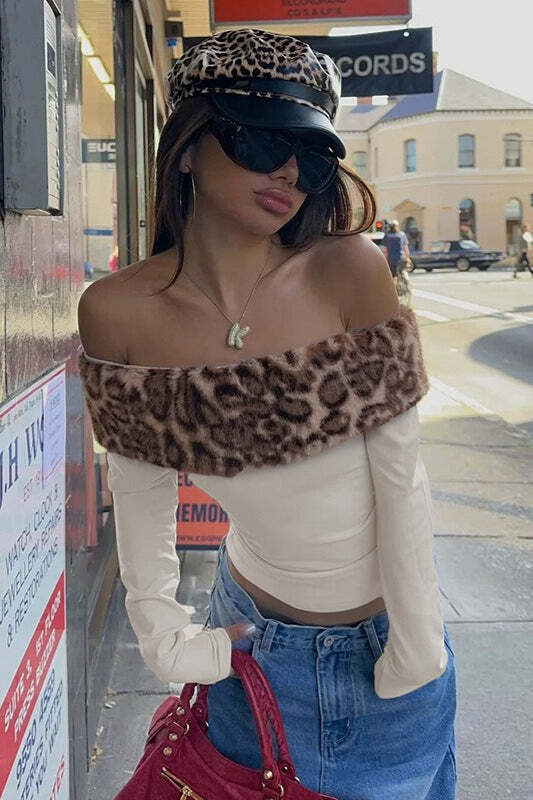 Sexy Asymmetric Fuzzy Off Shoulder Long Sleeve Tee Sexy Asymmetric Fuzzy Off Shoulder Long Sleeve Tee