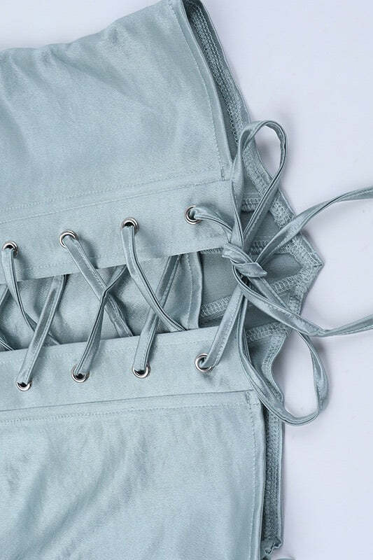 Sexy Boned Waist Cinch Back Tie Padded Cami Top Sexy Boned Waist Cinch Back Tie Padded Cami Top