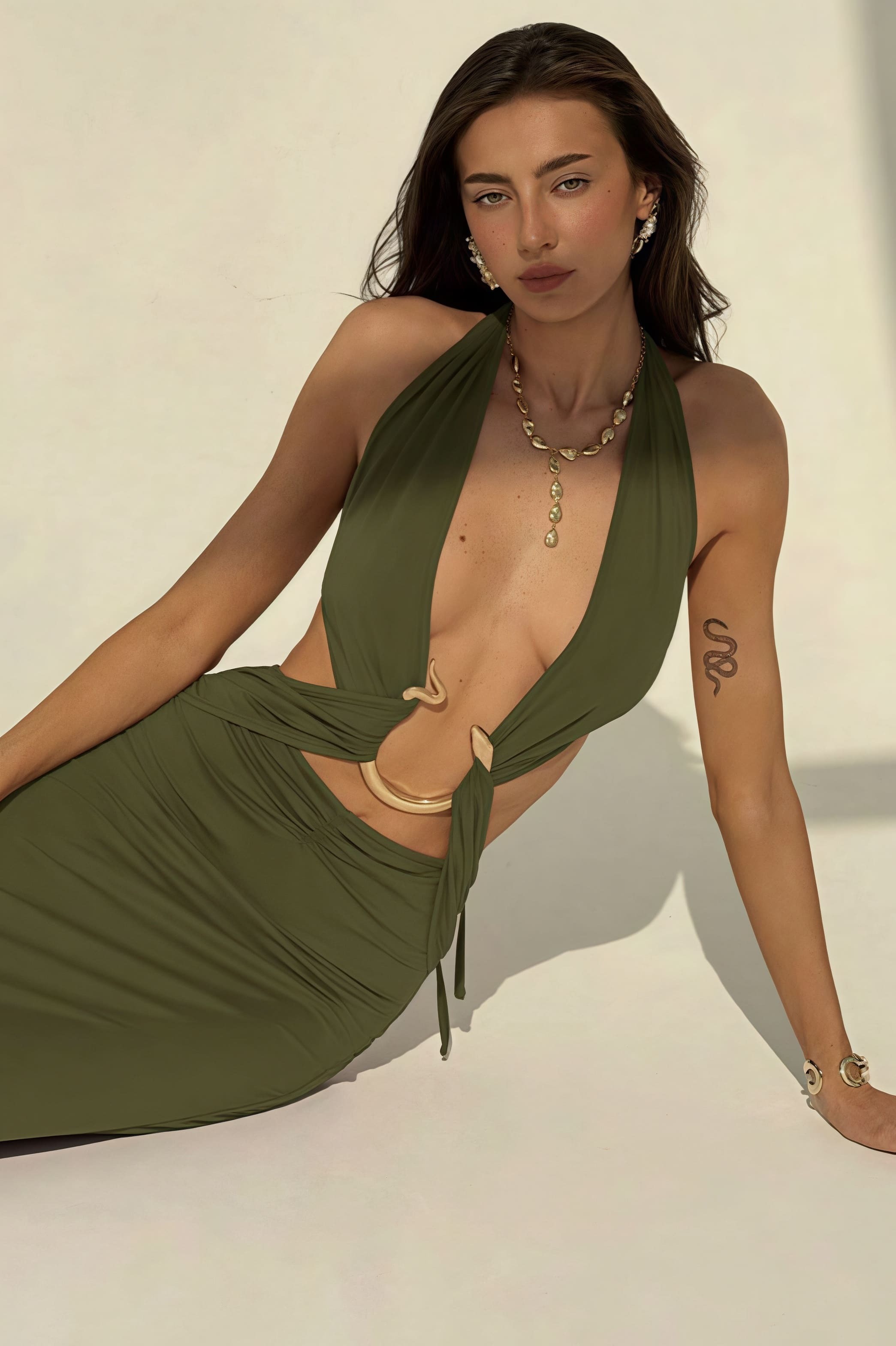 Sexy Halter Deep V Neck Backless Metal Maxi Dress Sexy Halter Deep V Neck Backless Metal Maxi Dress