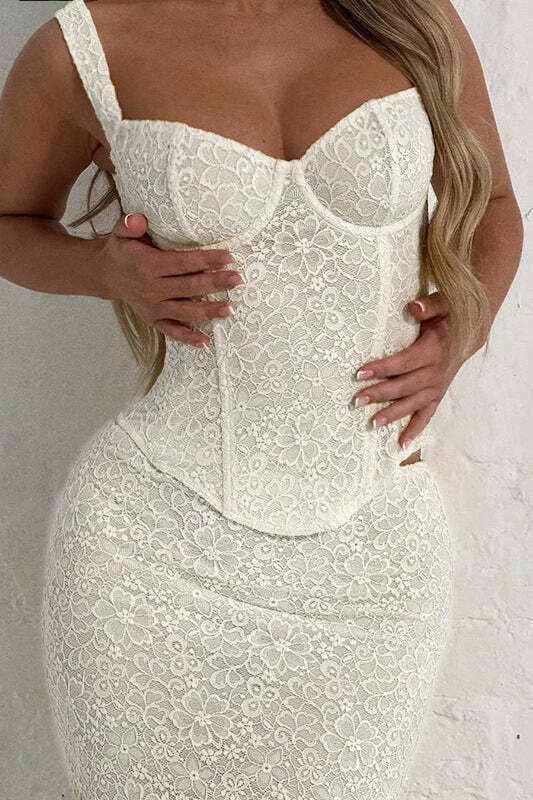 Sexy Lace Boned Corset Tank Top Sexy Lace Boned Corset Tank Top