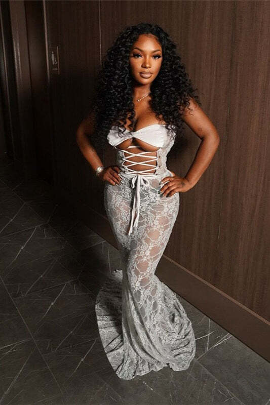 Sexy Lace-up Backless Bodycon Maxi Dress Sexy Lace-up Backless Bodycon Maxi Dress