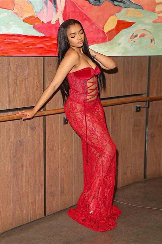 Sexy Lace-up Backless Bodycon Maxi Dress Sexy Lace-up Backless Bodycon Maxi Dress