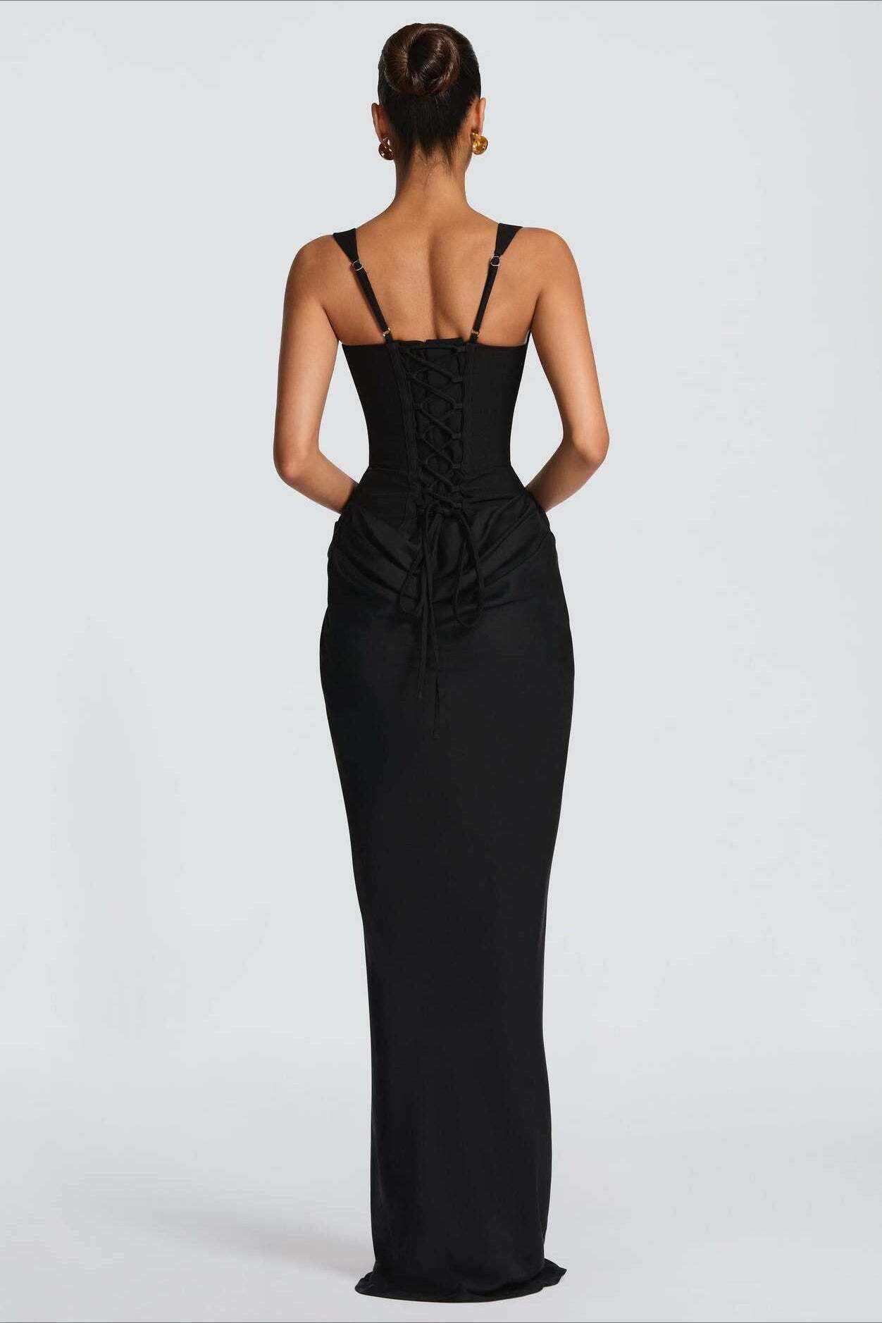 Sexy Slim Cami Solid Tie Back Reception Dress Sexy Slim Cami Solid Tie Back Reception Dress