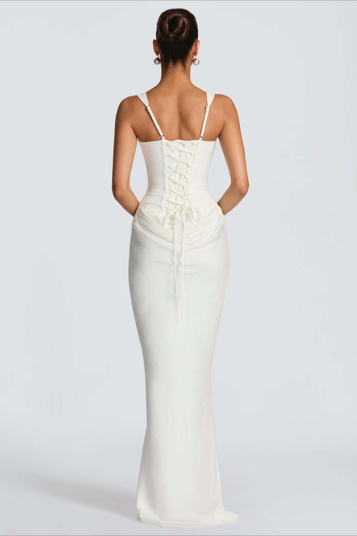 Sexy Slim Cami Solid Tie Back Reception Dress Sexy Slim Cami Solid Tie Back Reception Dress