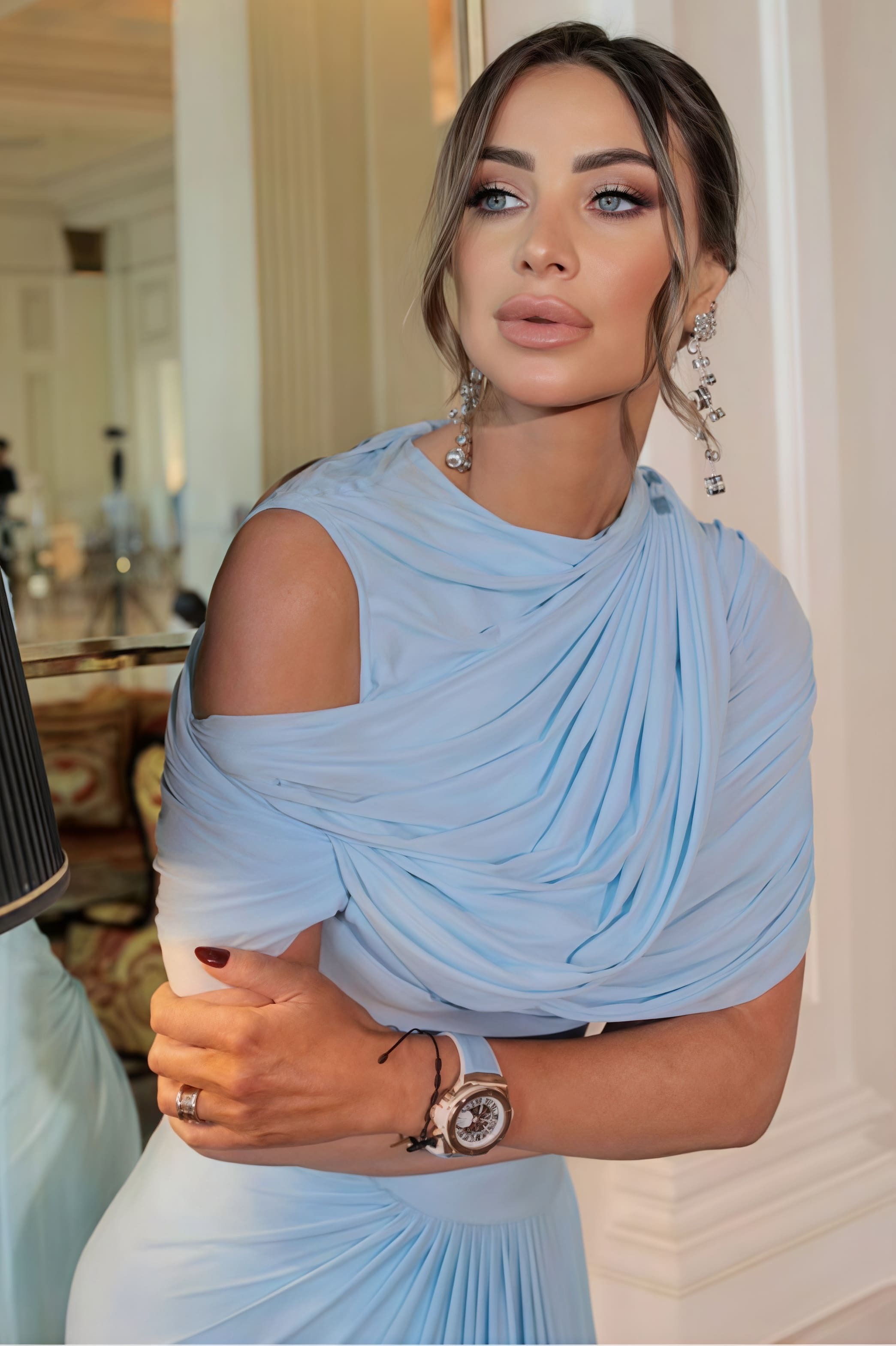 Shawl Ruched Solid Elegant Maxi Dress Shawl Ruched Solid Elegant Maxi Dress