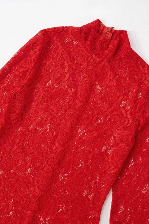 Sheer Lace Maxi Dress